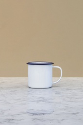 Kaffemugg Emalj Blå Kant