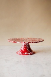 Tårtfat Splatter Red