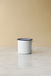 Kaffemugg Emalj Blå Kant
