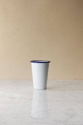 Tandborstmugg Emalj Blå Kant