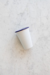 Tandborstmugg Emalj Blå Kant