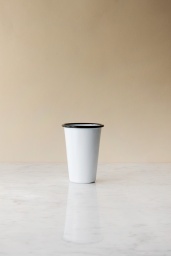 Tandborstmugg Emalj Svart Kant