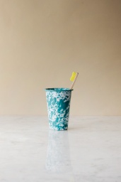Tandborstmugg Splatter Turkos