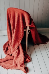 Crinkle Plaid Autumn red