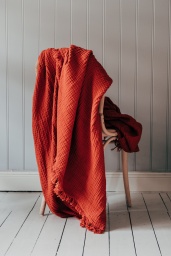 Crinkle Plaid Autumn red