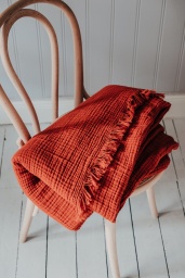 Crinkle Plaid Autumn red
