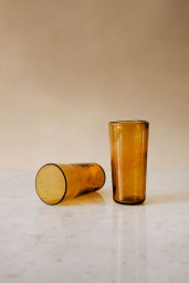 Driksglas La Maison Dar dar Koniskt Ambra