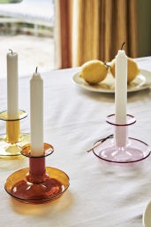 Flare Candleholder Amber