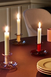 Flare Candleholder Amber