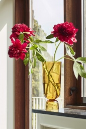 Bottoms Up Vase Amber