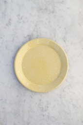 Enamel Dinner Plate Dust Light Yellow