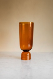 Bottoms Up Vase Amber