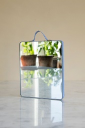 Ruban Mirror Rectangular Blue Stripe