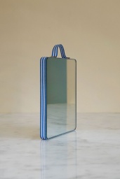 Ruban Mirror Rectangular Blue Stripe