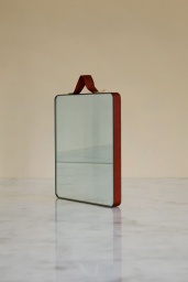 Ruban Mirror Rectangular Rust