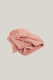 Crinkle Plaid Peach