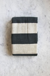 Frotté Stripe Bath Towel Dark green