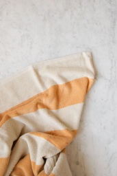 Frotté Stripe Bath Towel Warm yellow
