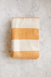 Frotté Stripe Bath Towel Warm yellow