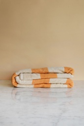 Frotté Stripe Bath Towel Warm yellow
