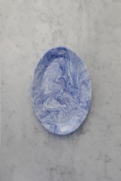 Soft Ice Oval Dish Blue