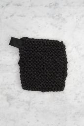 Grytlapp Handstickad Svart