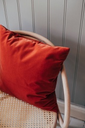 Velour Cushion Coral