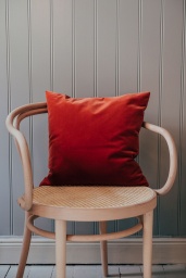 Velour Cushion Coral
