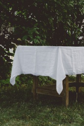 Linneduk White 140x250 cm
