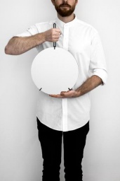 Spegel Ø30cm Svart