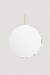 Spegel Ø70cm Mässing