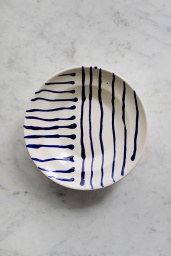 Djup Tallrik Abstract Blue