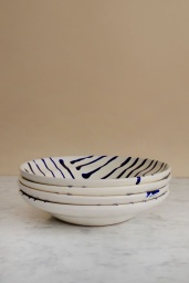 Djup Tallrik Abstract Blue
