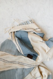 Cotton & Linen Fouta Blue
