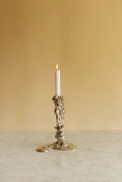 Drip Candle Holder Silver L