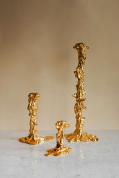 Drip Candle Holder Gold S
