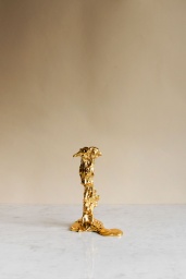 Drip Candle Holder Gold L