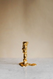 Drip Candle Holder Gold L