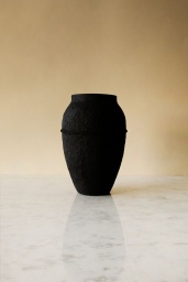 Paperpulp Vas Svart H 23,5 cm