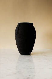 Paperpulp Vas Svart H 26,5 cm