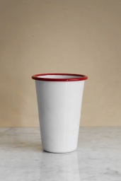 Tandborstmugg Emalj Röd