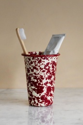 Tandborstmugg Splatter Burgundy