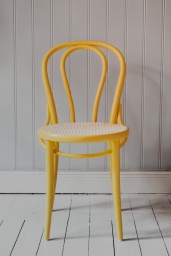 Stol TON No.18 Pale Yellow/Flätad Sits