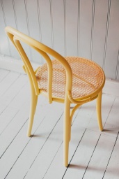 Stol TON No.18 Pale Yellow/Flätad Sits