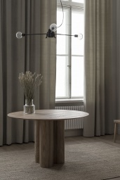 Hommage Grande Dining Table Smoked Oak Ø120 cm