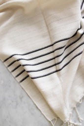 Turkish Peshtemal Black Stripes