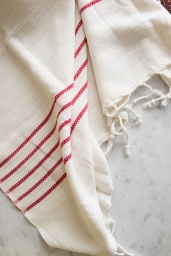 Turkish Peshtemal Stripe Red