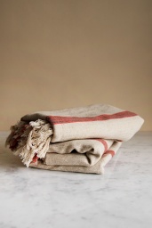Linen Hamam Towel Red