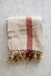 Linen Hamam Towel Red