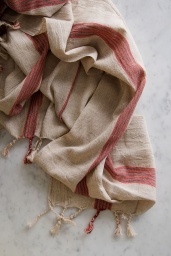 Linen Hamam Towel Red
